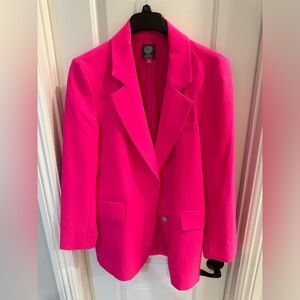 Vince Camuto Long line hot pink blazer